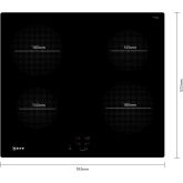 Neff T36CA50X1U 59.2cm Induction Hob - Black