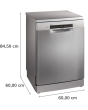 Bosch SMS4EKI06G Brushed Steel Dishwasher with Anti-Fingerprint Finish