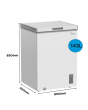 Midea MDRC211FZE01 143L Static Chest Freezer White