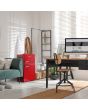 Montpellier MAB2035ER 45.3cm Low Frost Undercounter Retro Fridge Freezer - Red