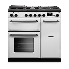 Rangemaster AURA90DFP 90cm Dual Fuel Cooker White