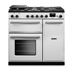 Rangemaster AURA90DFP 90cm Dual Fuel Cooker White
