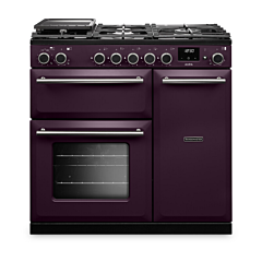 Rangemaster AURA90DFP Dual Fuel Cooker Plum 90cm
