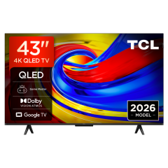TCL 43P7L-UK 43" 4K HDR QLED Google TV Black