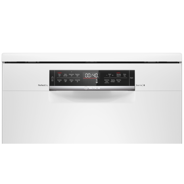 Bosch SMS6ZDW48G Full Size Dishwasher - White - 13 Place Settings