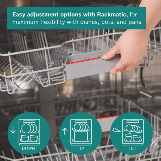Bosch SMS4EKI06G Brushed Steel Dishwasher with Anti-Fingerprint Finish