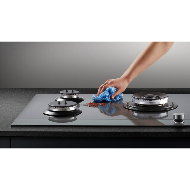 60cm Black Glass Gas Hob by Fisher & Paykel CG603DNGGB4