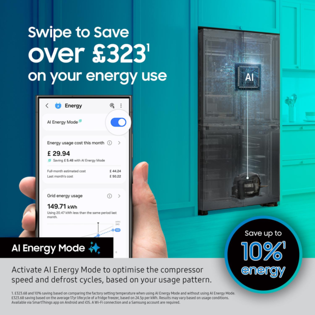 Samsung RS70F67QCTEU 91.2cm 60/40 American Fridge Freezer