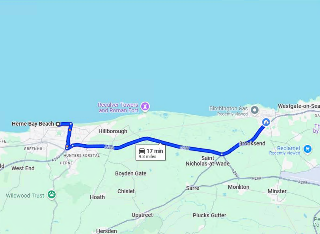 Directions to Thanetwide from Herne Bay